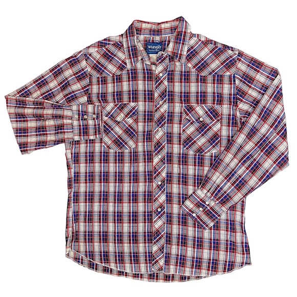 Vtg Wrangler Western Pearl Snap Shirt - Picture 2 of 15